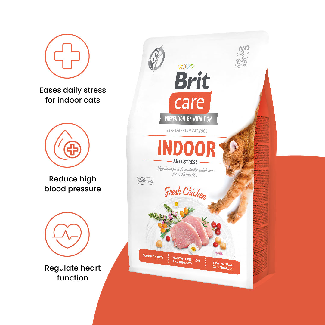 Brit Care Grain-Free Indoor Anti-Stress 2kg (4 Bags)-Brit-Catsmart-express