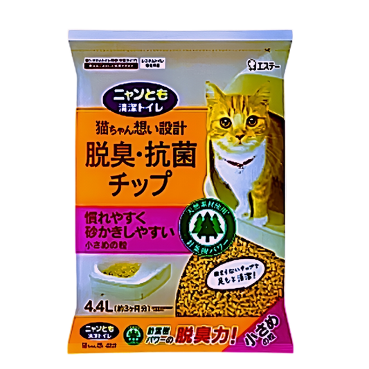 NyanTomo Cat Litter Natural Wood Small Grains 4.4L-Catsmart-express-Catsmart-express