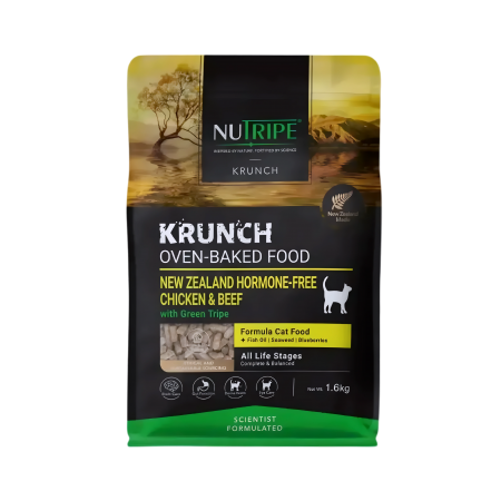 Nutripe Krunch Oven-Baked Chic & Beef w/Green Tripe 1.6kg-Catsmart-express-Catsmart-express