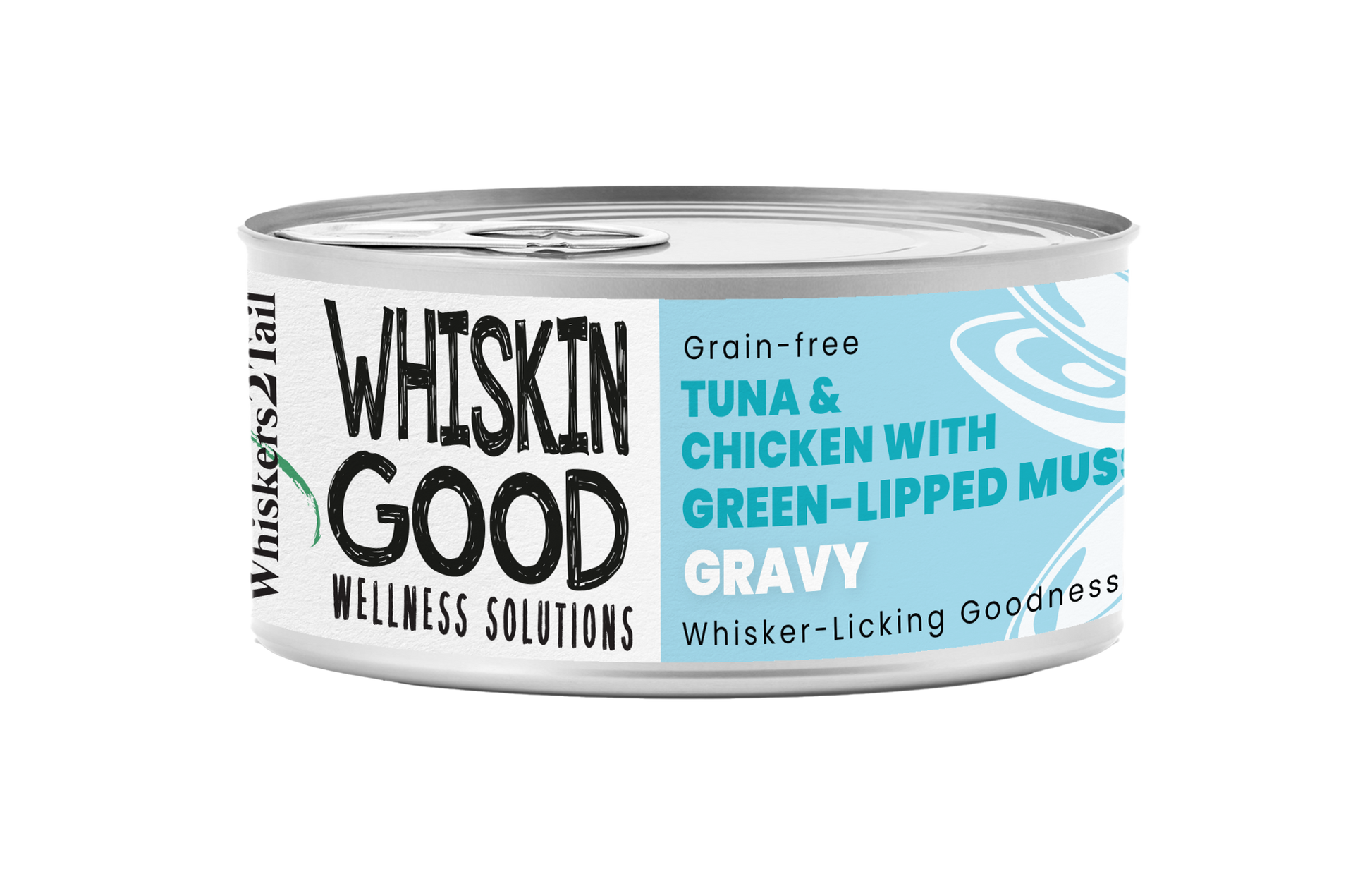 WhiskinGood Wellness Solutions Tuna & Chic w/Green-Lipped Mussels Gravy 70g (24 cans)-Catsmart-express-Catsmart-express