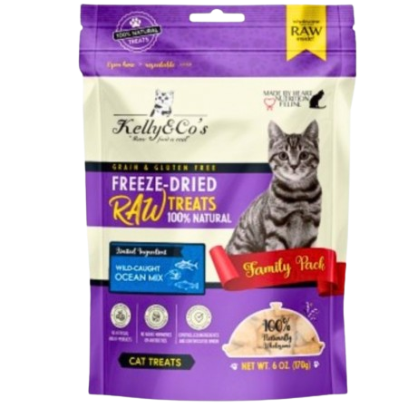 Kelly & Co's Cat Freeze-Dried Raw Treats Ocean Mix Family Pack 170g-Kelly & Co's-Catsmart-express
