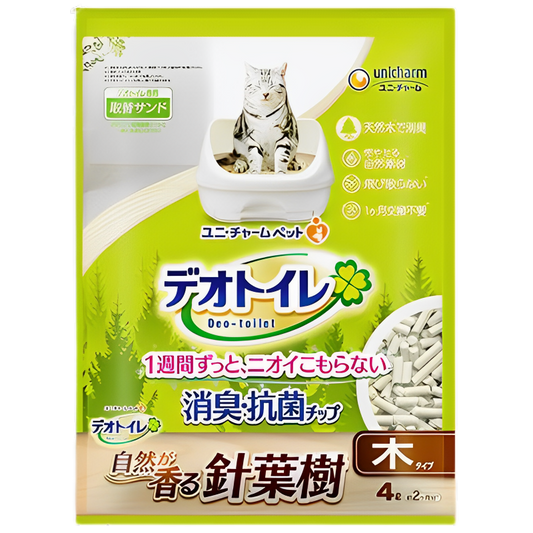 Unicharm Pine Wood Litter 4L-UniCharm-Catsmart-express