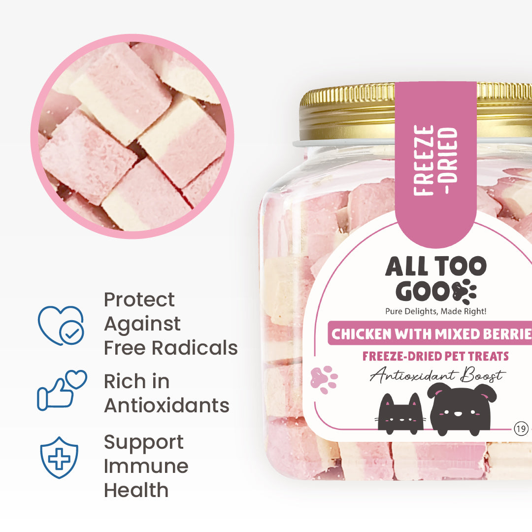 All Too Good Freeze-Dried Treats Chic w/Mixed Berries 100g-Catsmart-express-Catsmart-express