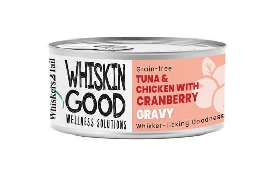 WhiskinGood Wellness Solutions Tuna & Chic w/Cranberry Gravy 70g (24 cans)-Catsmart-express-Catsmart-express
