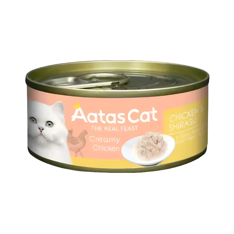 Aatas Cat Creamy Chicken & Shirasu 80g-Aatas Cat-Catsmart-express