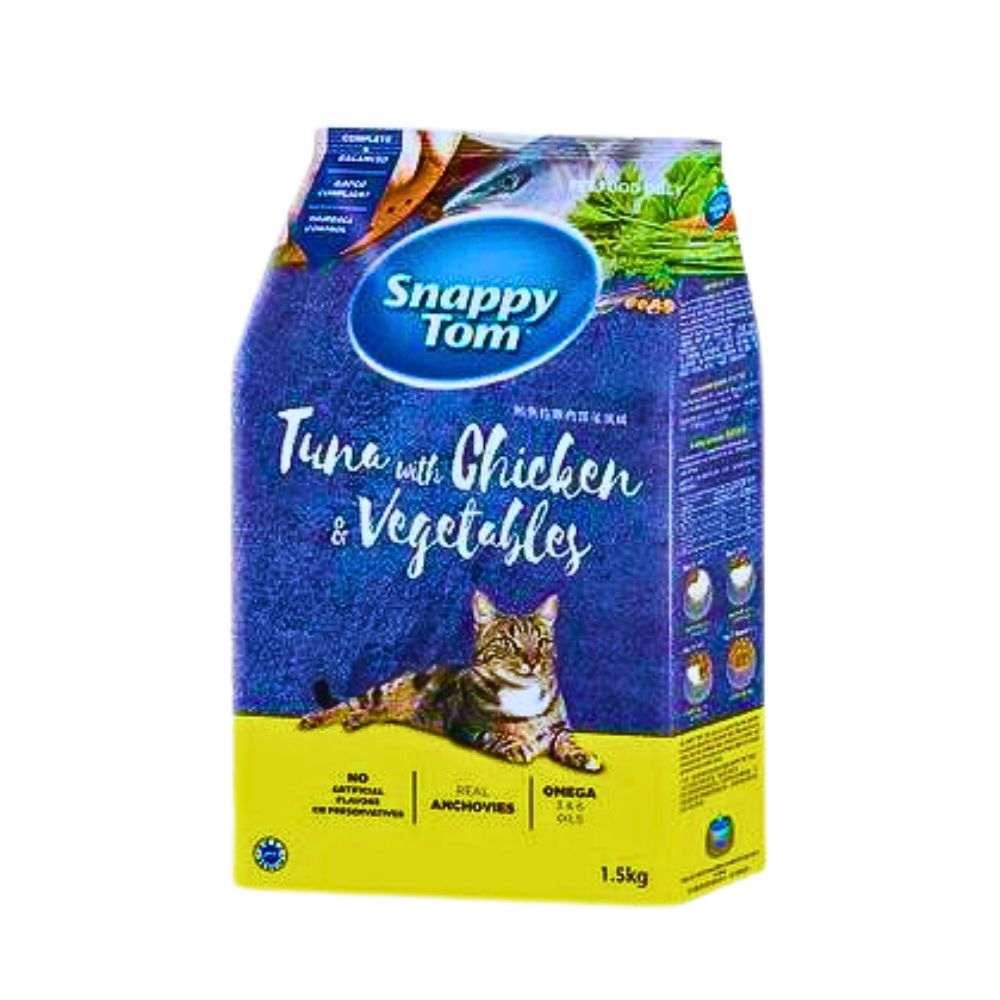 Snappy Tom Dry Food Tuna w/Chicken & Vegetables 1.5kg-Snappy Tom-Catsmart-express