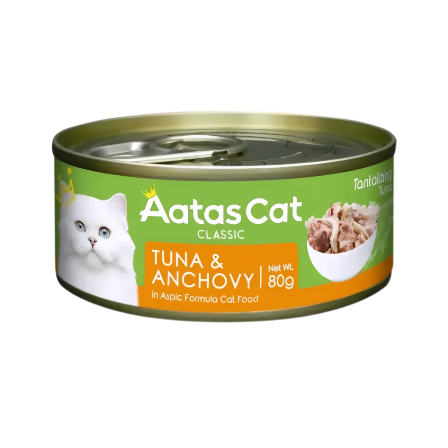 Aatas Cat Tantalizing Tuna & Anchovy 80g Carton (24 Cans)-Aatas Cat-Catsmart-express