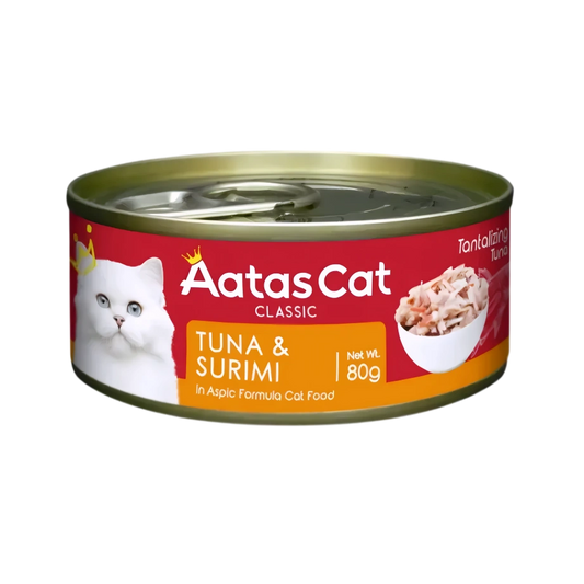 Aatas Cat Tantalizing Tuna & Surimi 80g Carton (24 Cans)-Aatas Cat-Catsmart-express