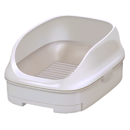 NyanTomo Cat Clean Toilet Open Set Beige-Catsmart-express-Catsmart-express