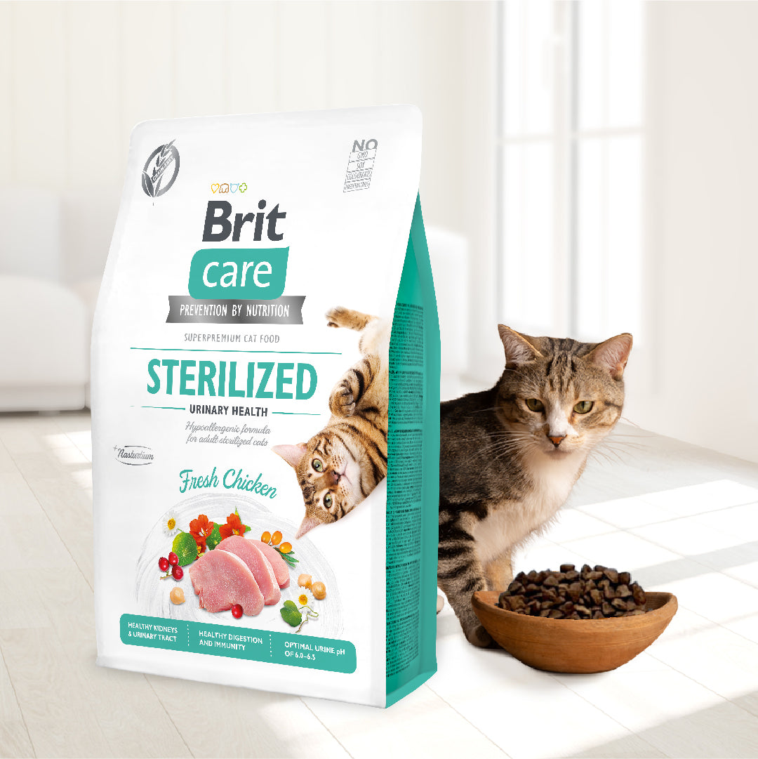 Brit Care Grain-Free Sterilized Urinary Health 2kg (4 Bags)-Brit-Catsmart-express