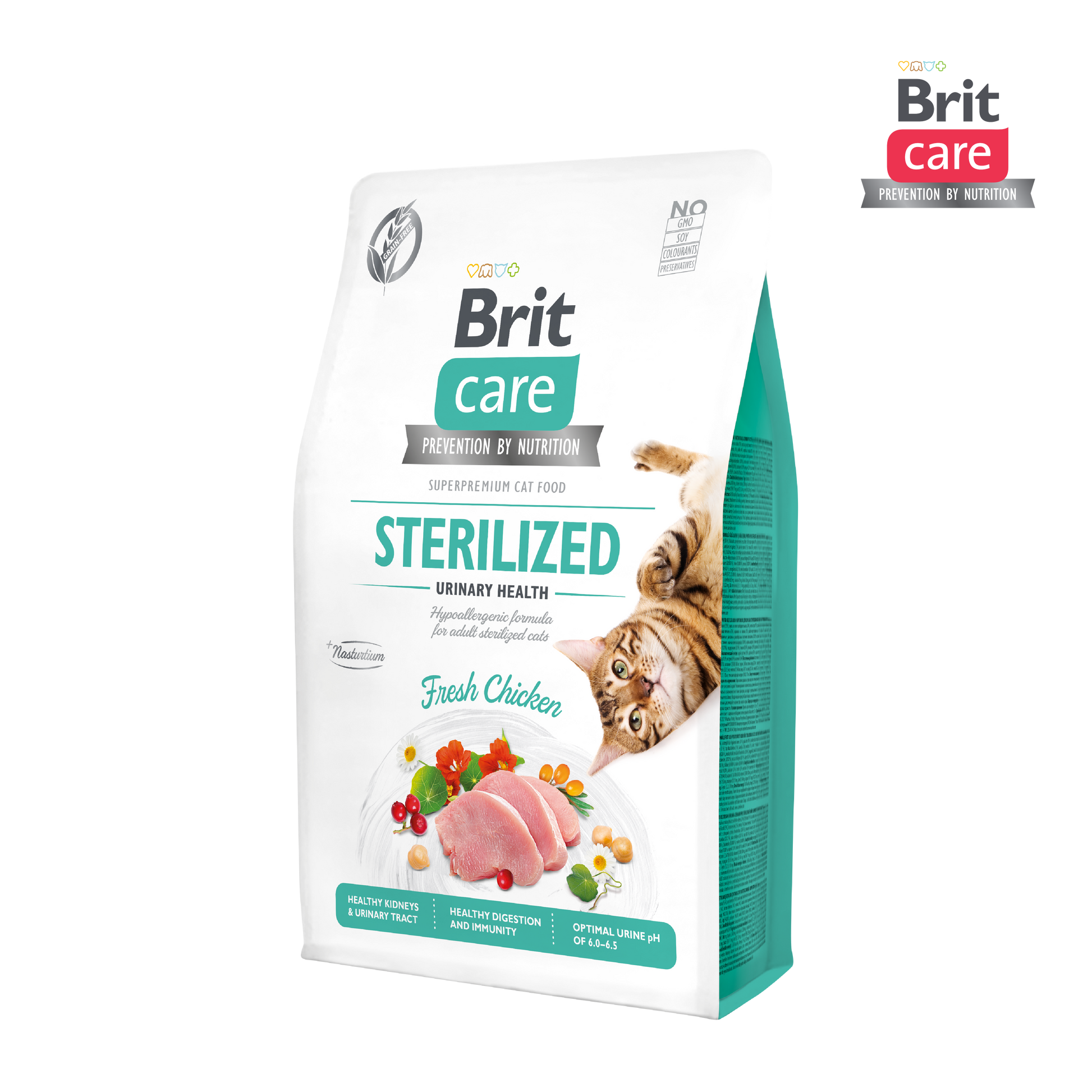Brit Care Grain-Free Sterilized Urinary Health 2kg (4 Bags)-Brit-Catsmart-express