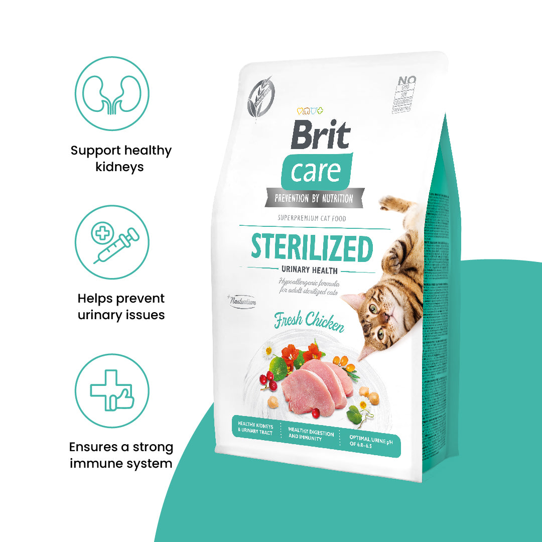 Brit Care Grain-Free Sterilized Urinary Health 2kg (4 Bags)-Brit-Catsmart-express