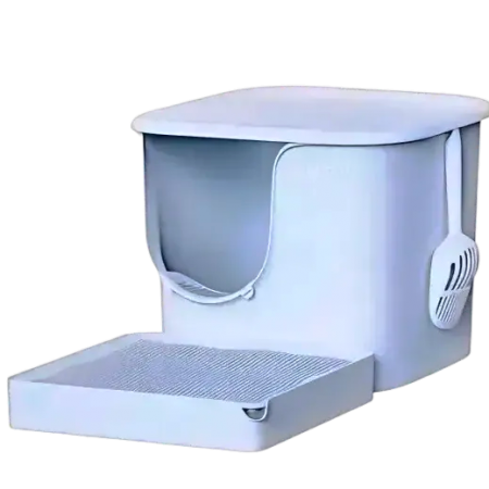 Meoof Litter Box Great House w/Trapping Base Blue