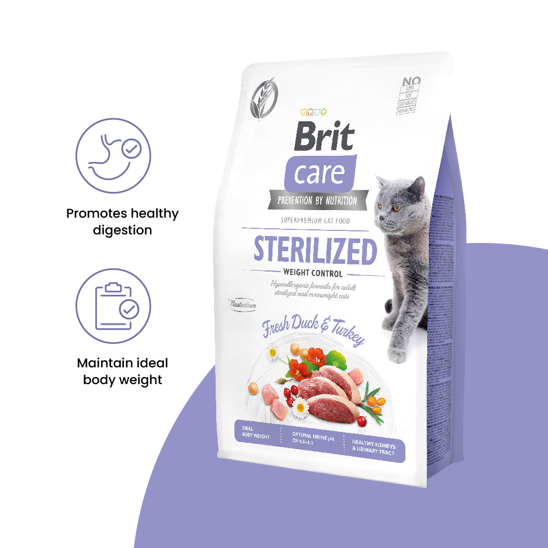 Brit Care Grain-Free Sterilized Weight Control 2kg-Brit-Catsmart-express