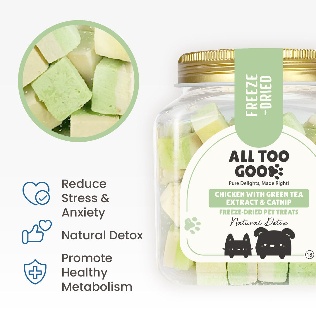 All Too Good Freeze-Dried Treats Chic w/Green Tea Extract & Catnip 100g-Catsmart-express-Catsmart-express