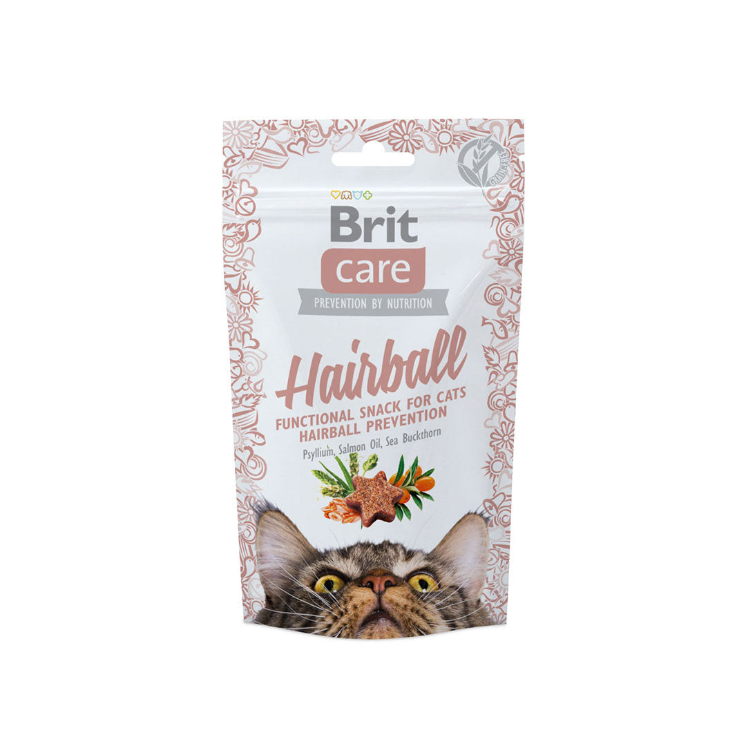 Brit Care Functional Snack for Hairball 50g-Brit-Catsmart-express