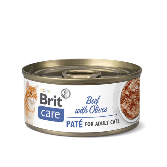Brit Care Can Food Pate Beef with Olives 70g-Brit-Catsmart-express