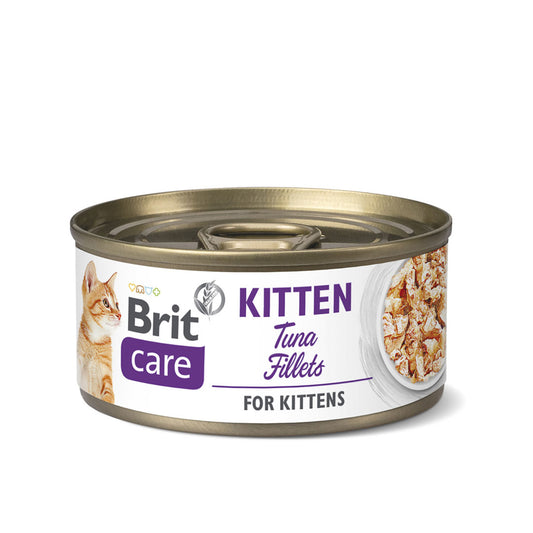 Brit Care Can Food Tuna Fillets Kittens 70g-Brit-Catsmart-express