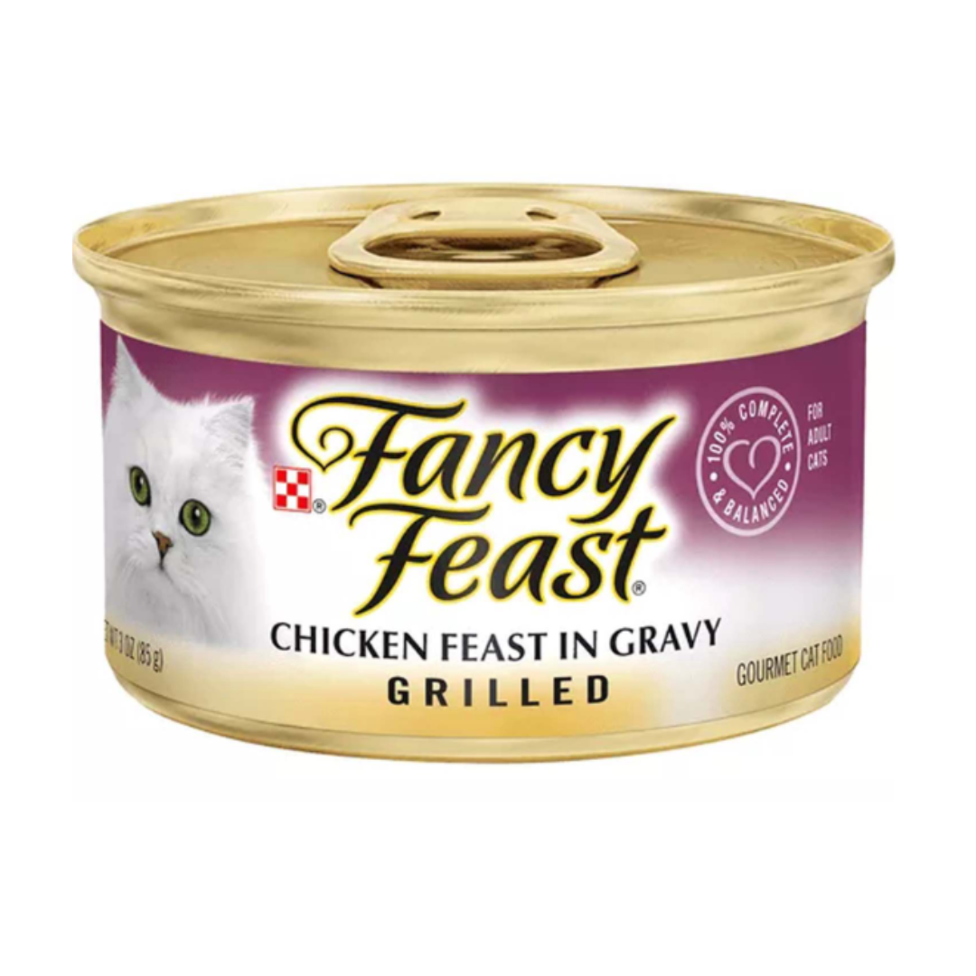 Fancy Feast Grilled Chicken in Gravy 85g Carton (24 Cans)-Fancy Feast-Catsmart-express