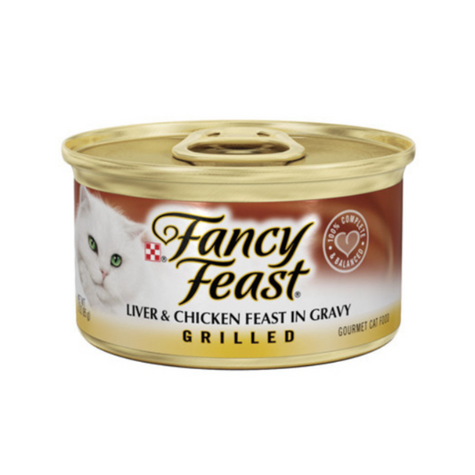 Fancy Feast Grilled Liver & Chicken in Gravy 85g Carton (24 Cans)-Fancy Feast-Catsmart-express