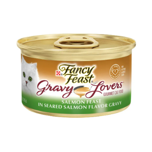 Fancy Feast Gravy Lovers Salmon in Seared Salmon Gravy 85g Carton (24 Cans)-Fancy Feast-Catsmart-express