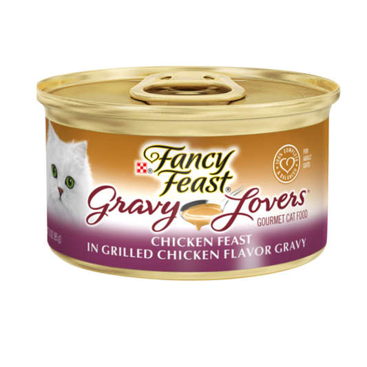 Fancy Feast Gravy Lovers Chicken in Grilled Chicken Flavor Gravy 85g Carton (24 Cans)-Fancy Feast-Catsmart-express