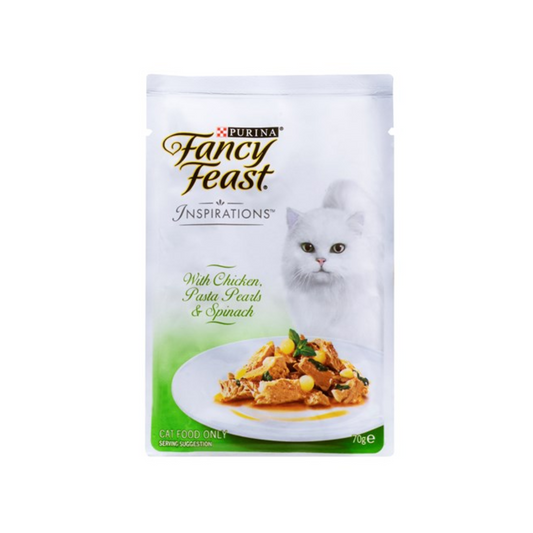 Fancy Feast Inspirations Chicken, Pasta Pearls & Spinach 70g Carton (24 Packs)-Fancy Feast-Catsmart-express