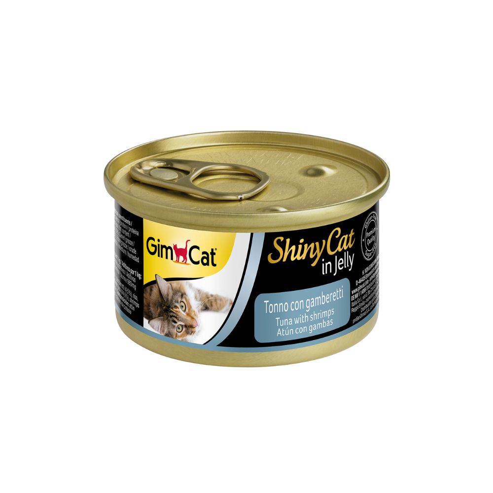 GimCat ShinyCat In Jelly Tuna & Shrimps 70g (24 cans)-GimCat-Catsmart-express