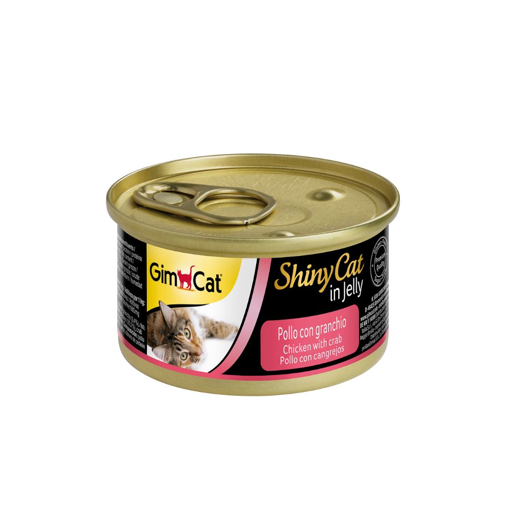 GimCat ShinyCat In Jelly Chicken & Crab 70g (24 cans)-GimCat-Catsmart-express