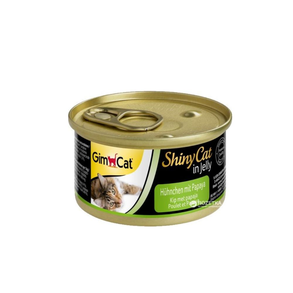 GimCat ShinyCat In Jelly Chicken With Papaya 70g (24 cans)-GimCat-Catsmart-express