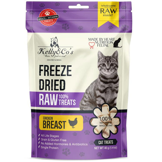 Kelly & Co's Cat Freeze-Dried Raw Treats Chicken Breast 40g-Kelly & Co's-Catsmart-express