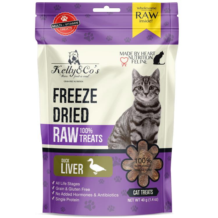 Kelly & Co's Cat Freeze-Dried Raw Treats Duck Liver 40g-Kelly & Co's-Catsmart-express