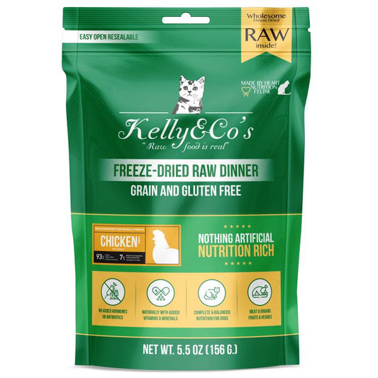 Kelly & Co's Cat Freezed-Dried Raw Dinner Chicken with Mixed Fruits and Vegetables 156g-Kelly & Co's-Catsmart-express