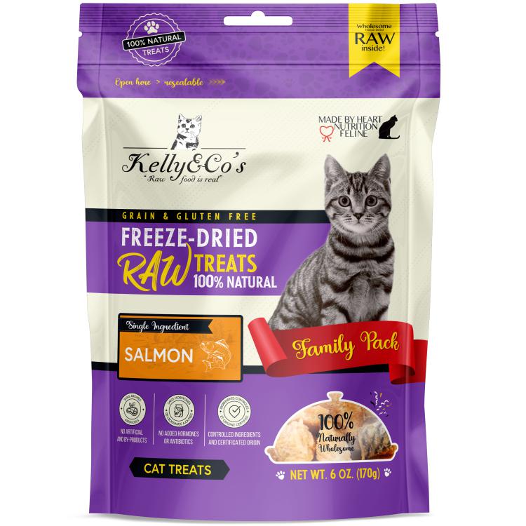 Kelly & Co's Cat Freeze-Dried Raw Treats Norwegien Salmon Family Pack 170g-Kelly & Co's-Catsmart-express