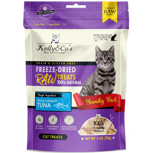 Kelly & Co's Cat Freeze-Dried Raw Treats Wild-Caught Tuna Family Pack 170g-Kelly & Co's-Catsmart-express