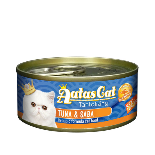 Aatas Cat Tantalizing Tuna & Saba 80g Carton (24 Cans)-Aatas Cat-Catsmart-express
