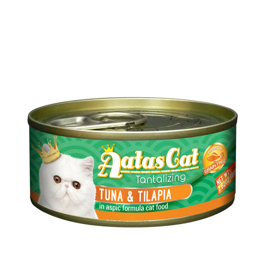 Aatas Cat Tantalizing Tuna & Tilapia 80g Carton (24 Cans)-Aatas Cat-Catsmart-express