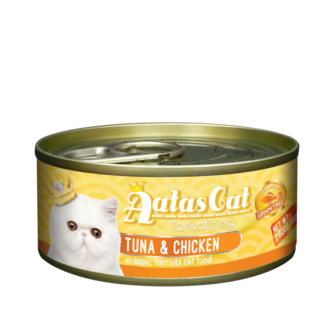 Aatas Cat Tantalizing Tuna & Chicken 80g Carton (24 Cans)-Aatas Cat-Catsmart-express