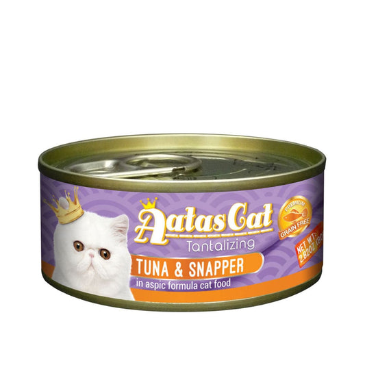Aatas Cat Tantalizing Tuna & Snapper 80g Carton (24 Cans)-Aatas Cat-Catsmart-express
