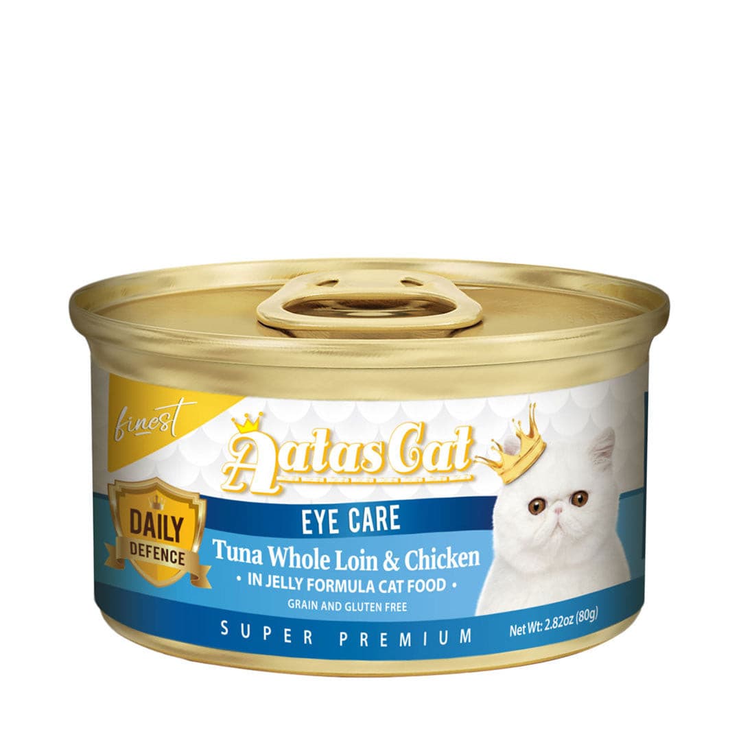 Aatas Cat Finest Daily Defence Eye Care Tuna Whole Loin & Chicken in Jelly 80g Carton (24 Cans)-Aatas Cat-Catsmart-express