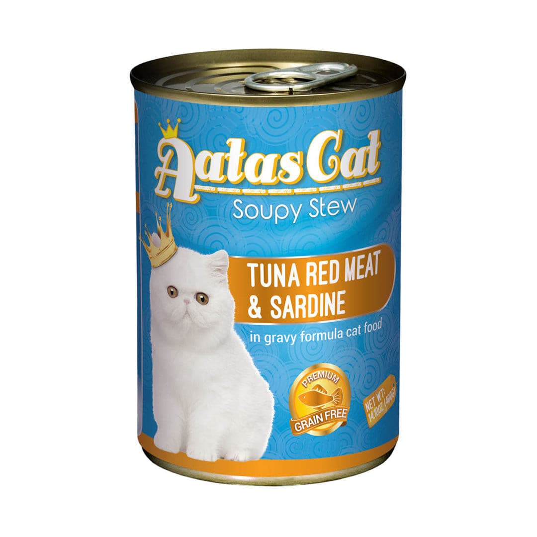 Aatas Cat Soupy Stew Tuna Red Meat & Sardine 400g Carton (24 Cans)-Aatas Cat-Catsmart-express