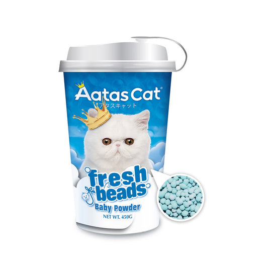 Aatas Cat Fresh Beads Deodorizer Baby Powder 450g-Aatas Cat-Catsmart-express