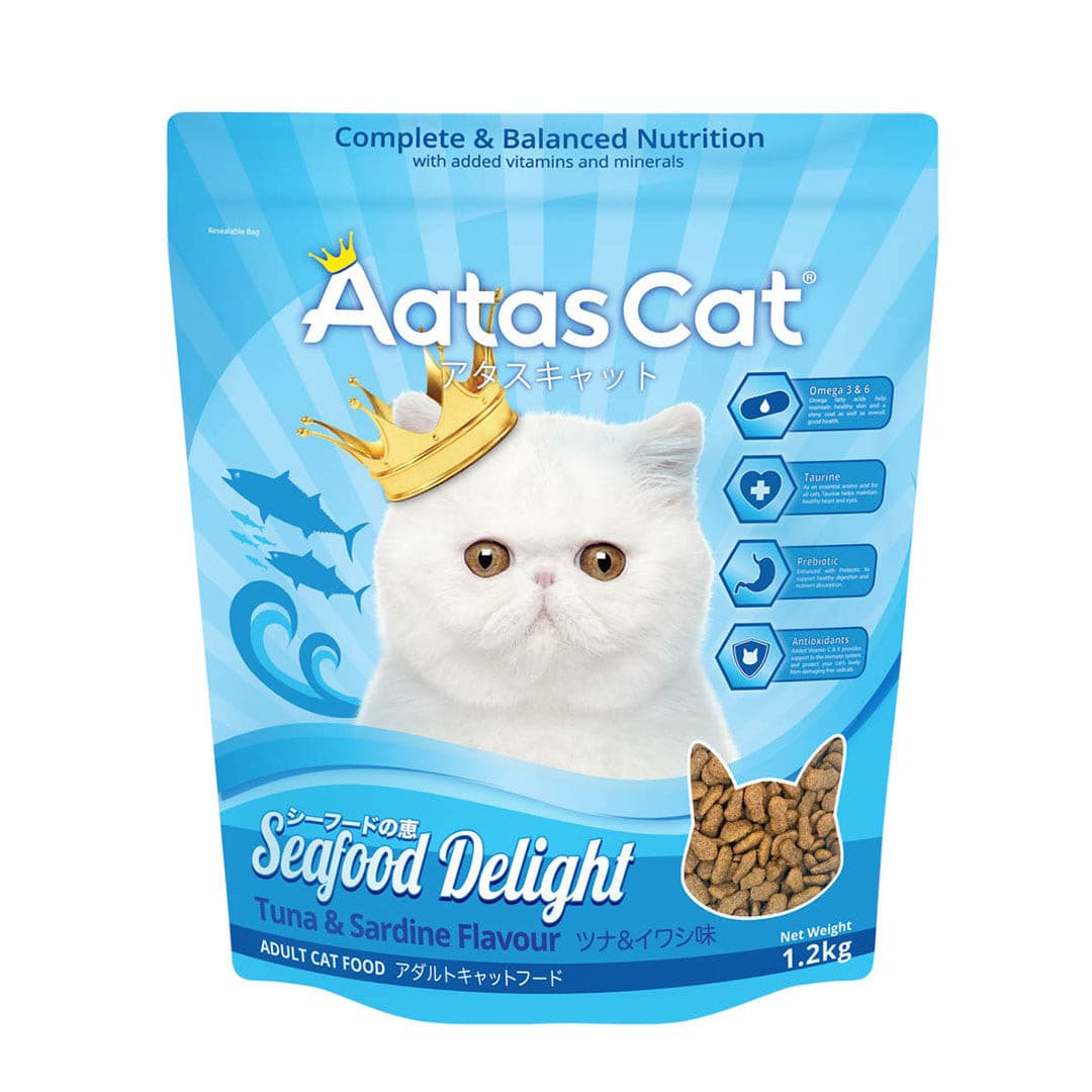 Aatas Cat Seafood Delight Tuna Sardine 1.2kg Catsmart express