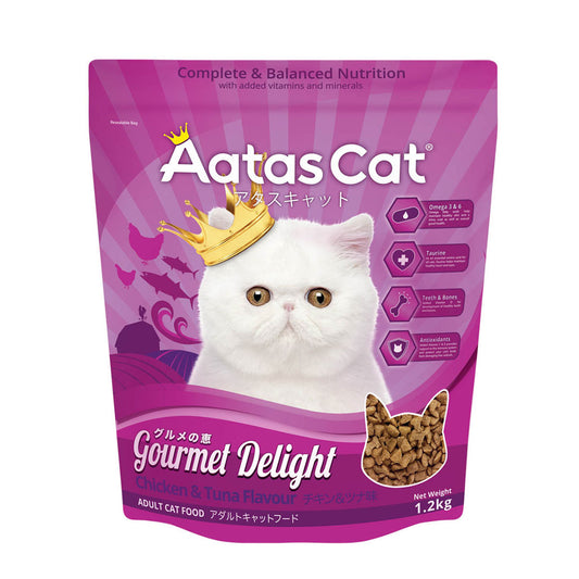 Aatas Cat Gourmet Delight Chicken & Tuna 1.2kg-Aatas Cat-Catsmart-express