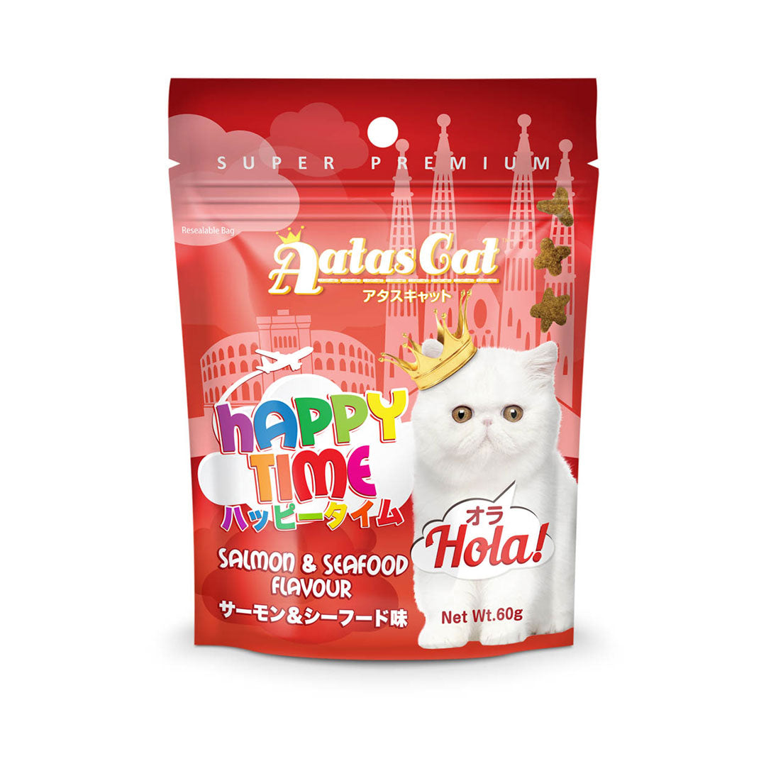 Aatas Cat Happy Time Hola Salmon & Seafood 60g-Aatas Cat-Catsmart-express