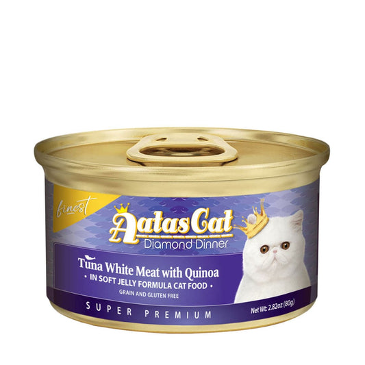 Aatas Cat Finest Diamond Dinner Tuna with Quinoa in Soft Jelly 80g Carton (24 Cans)-Aatas Cat-Catsmart-express