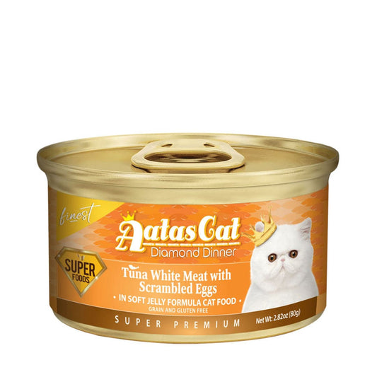 Aatas Cat Finest Diamond Dinner Tuna with Scrambled Eggs in Soft Jelly 80g-Aatas Cat-Catsmart-express