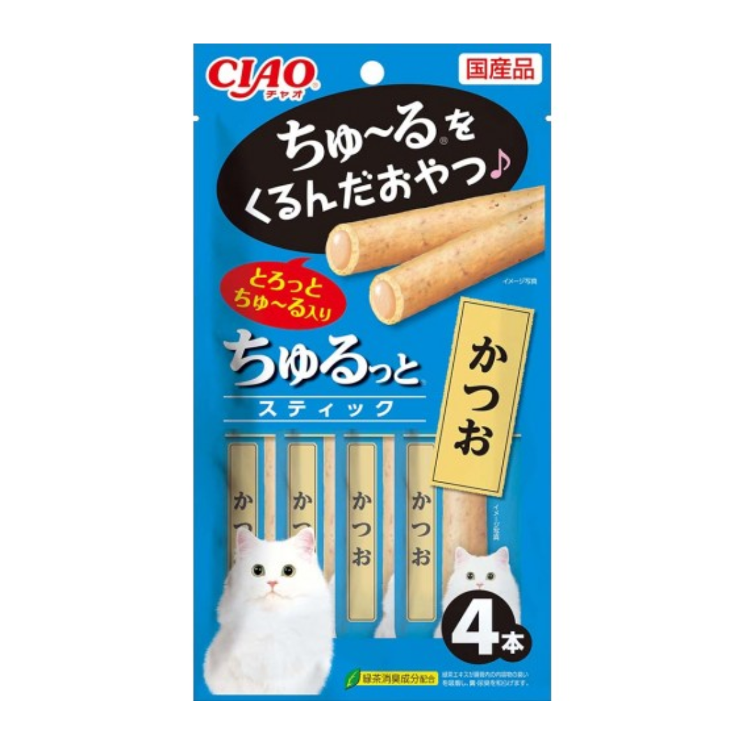 Ciao Churutto Stick Katsuo Formula 28g x 4 sticks-Ciao-Catsmart-express