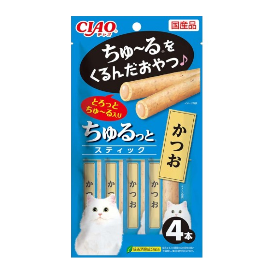 Ciao Churutto Stick Katsuo Formula 28g x 4 sticks (3 Packs)-Ciao-Catsmart-express