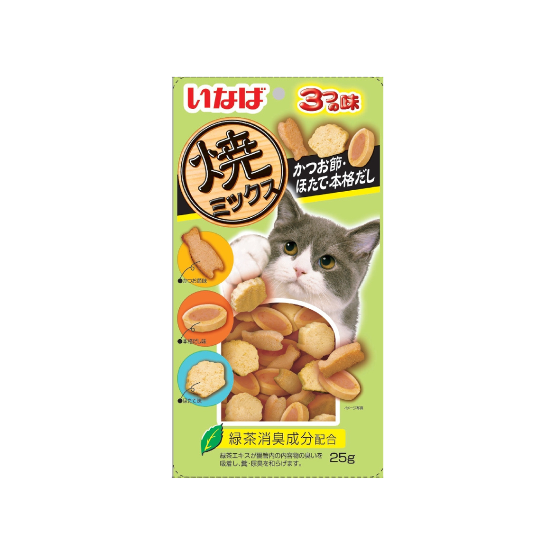 Ciao Soft Bits Chicken Fillet with Tuna Dried Bonito and Scallop Flavor 25g (3 Packs)-Ciao-Catsmart-express